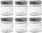 6x Gewürzgläser 212ml inkl. Deckel Deep in Silber, Vorratsgläser, Marmeladengläser, Gläser mit Schraubverschluss