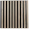PROVISTON Panneaux muraux acoustiques 3D - 400 x 400 x 21 mm - Lamelles en bois MDF plaqué - Couleur chêne naturel - Dessous en feutre comme matériau de support