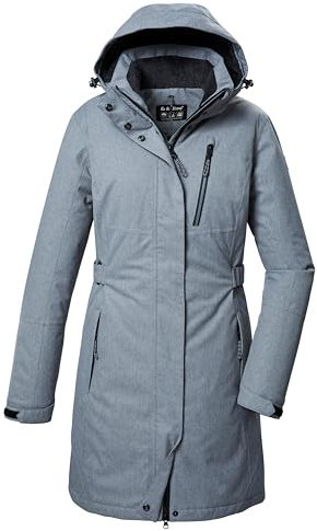 killtec Damen Funktionsparka/Parka mit abzippbarer Kapuze KOW 303 WMN PRK, graumelange, 44, 41815-000