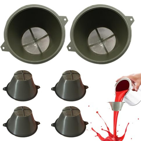 Lacksieb 6pcs wiederverwendbarer Trichter mit 100 feinem Mesh -Farbsieger 3,94 Zoll Farbe Sieb Kunststoff Trichterharz Filter für Farbe, Speiseöl, Mehl, Rückstände, Lacksieb