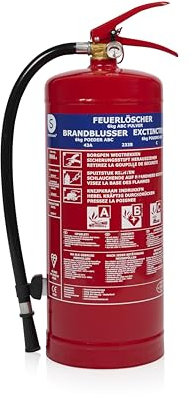 Smartwares Estintore a polvere - 6 kg - per incendi ABC - Adatto per veicoli e abitazioni - Con staffa di montaggio