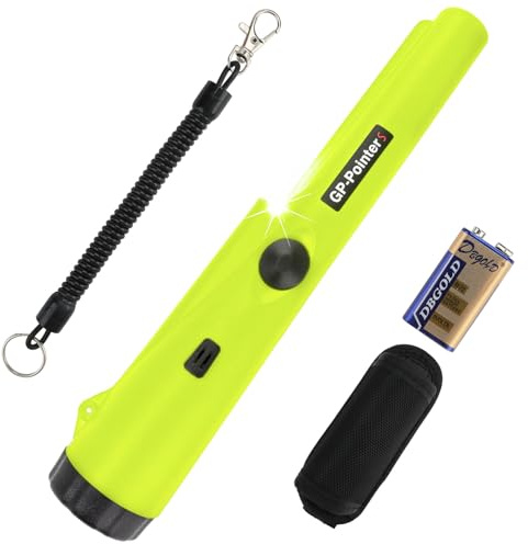 Metalldetektor Pinpointer,360° Scan Tragbar Metalldetektor IP66 Wasserdicht Staubgeschützt Metalldetektor,Pinpointer Metalldetektor mit DREI Alarmmodi für Schatzsuche(9V Batterie)