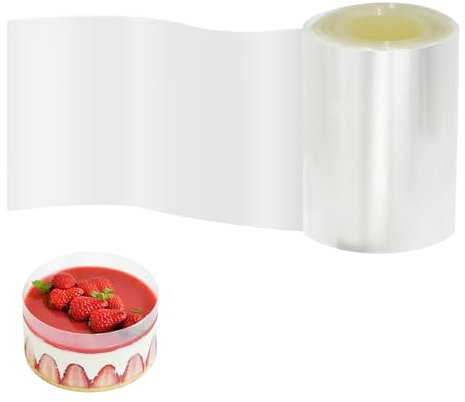 Tortenrandfolie 6cm Hoch Tortenfolie Acetat Folie Torte Backen Transparente Acetat Rolle Kuchenstreifen für Tortendeko Mousse Schokolade