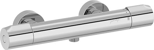 JACOB DELAFON Rubinetto Termostatico per Doccia Rubinetteria Monocomando Termostatico Murale con Limitatore di Flusso Sensitivo Risparmio Acqua Massima Sicurezza METRO E24394-CP