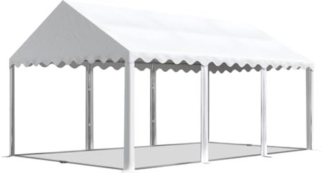 TOOLPORT Partyzelt Festzelt 3x6 m ohne Seitenteile -Zelt PVC Plane 750 N in weiß Wasserdicht