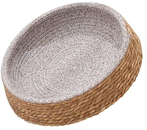 GANAZONO Woven Round Pet Nest Cushion for Cats Dogs Cozy Natural Sleeping Mat Comfortable Design for Pets for Use Lightweight Easy to