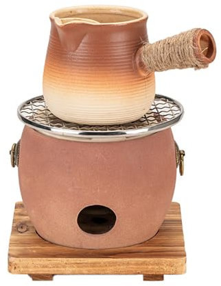 Set di teiera in ceramica rossa con teiera e vassoio da forno, per barbecue, barbecue, cucina, campeggio, picnic, spiaggia