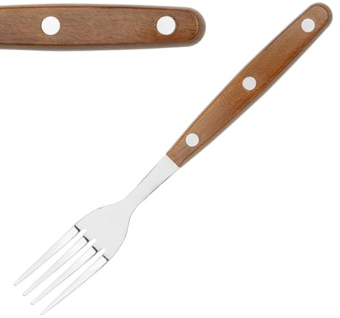 Olympia Steak Forks PP Wood Effect Handle (Box 12)