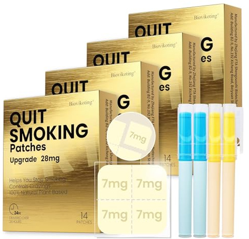 28mg Nicotine Patches for Smoking Cessation Step 1, Stop Smoking Aids Patches, parches para dejar de fumar cigarro, That Work with 7 Weeks, 56 Patches