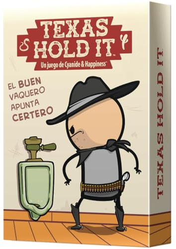 Explosm Texas Hold it, Juego de Mesa Pary Game, A Partir de 14 Años, De 2 a 6 Jugadores, 10-15 Minutos por Partida, Español