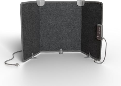Björn&Schiller Panneau chauffant, chauffage des pieds pour la maison et le bureau, 100 x 51 cm, compact, léger, chauffage rapide, économe en énergie, chauffage infrarouge, petit chauffage de table