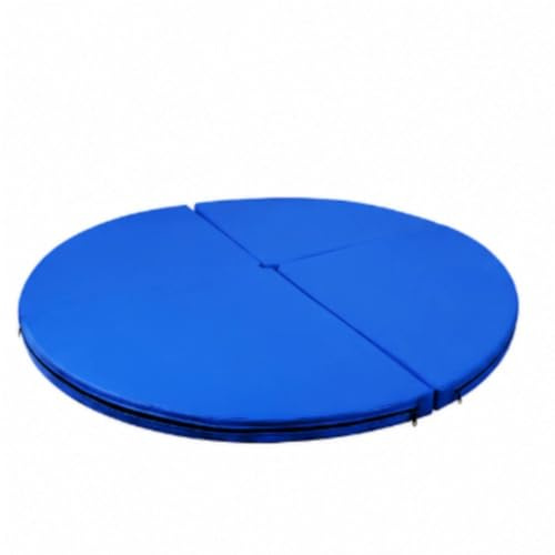 Fxzqgnh Materassino Anti-Caduta su Misura Tappetino Rotondo in Schiuma Protezione di Materasso Protettivo EPE per Ginnastica, Allenamento, Blu, Diametro 120cm Spessore 10cm