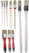 Werkzeyt Pinsel-Set 10-teilig - Für wasserbasierte Farben & Lacke - Bestehend aus Flachpinsel, Heizkörperpinsel, Rundpinsel & Emaillelackpinsel - Helle Kunststoffborsten / Malerpinsel / B21623