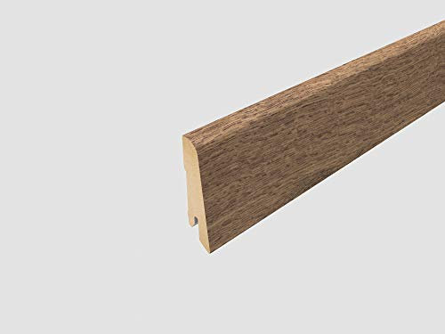 EGGER Home Sockelleiste braun L487 Fußleiste | Bodenleiste 2,4m passt zu EHL075 Perganti Nussbaum braun