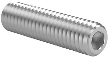 10X M6x30 Gewindestifte mit Innensechskant und Spitze 45H nach DIN EN ISO 4027 (ehemals DIN 914) galv. verzinkt getempert Madenschrauben 10 Stück