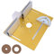 Set mit 3 Frästisch Einlegeplatten, Aluminiumlegierung, Frästisch Einlegeplatte für Oberfräsen,Flip-Board, Schneidemaschine, Gravur-Hilfswerkzeug mit Gehrungslehre, Tischsäge (Gold)