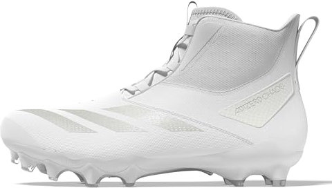 adidas Adizero Chaos - Zapatillas de fútbol americano unisex para adulto, Blanco Plateado Blanco Metalizado, 49 1/3 EU