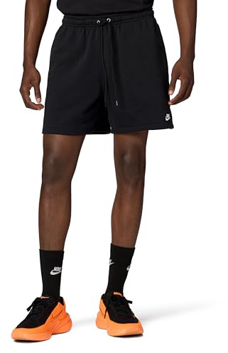 Nike Shorts M NK Club Flow Ft Short, Black/Black/White, FN3520-010, 2XL