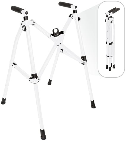 Wonder Walker Lite by Stander, andador ligero y plegable para adultos, personas mayores y ancianos, andador de viaje plegable para apoyo de movilidad, andador estándar compacto sin ruedas, blanco vivo