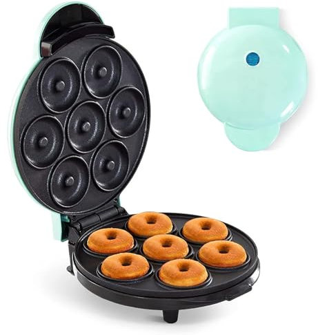 ZYJIX Máquina Eléctrica Antiadherente para Hacer Donuts, Capacidad para 7 Tipos De Alimentos, para Decorar El Glaseado para Hacer Donuts, Adecuada para Uso Doméstico(Color:Verde)