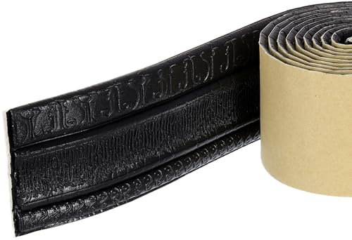 sourcing map Foam Molding Trim Self Adhesive, 3Inch x 7.54ft Flexible Wallpaper Border 3D Wall Edging Lines Foam Baseboard Trim for Home Decoration, Black