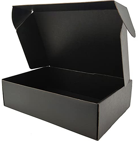 Cenoid Carton Emballage Colis 30 x 23 x 10 cm Grand Format, Lot de 20 Boîtes d'expédition Cadeaux Postal (noires)