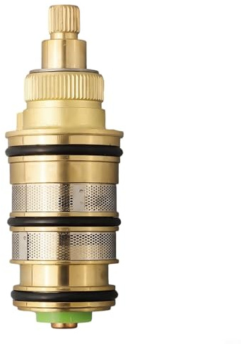 babominimer Kit de repuesto de cartucho termostático de latón para grifo mezclador de baño, válvula de ducha, rango de temperatura de 20 a 48 °C, fácil instalación, cobre completo (F)