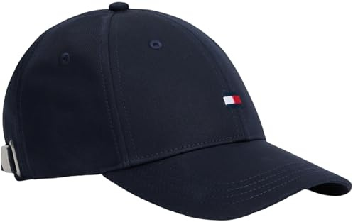 Tommy Hilfiger Gorra Infantil Unisex Small Flag Ajustable, Azul (Space Blue), S-M