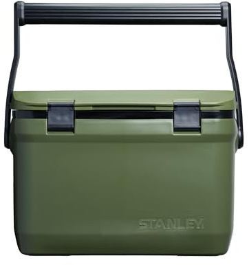 Stanley Adventure Outdoor Cooler 15.1L - Ice Cold For 36 Hours - Cool Box - BPA-Free - Chest Cooler - Heavy Duty Camping Cooler Box Doubles as Seat - Rugged Travel Coolbox - Leakproof - Dried Pine