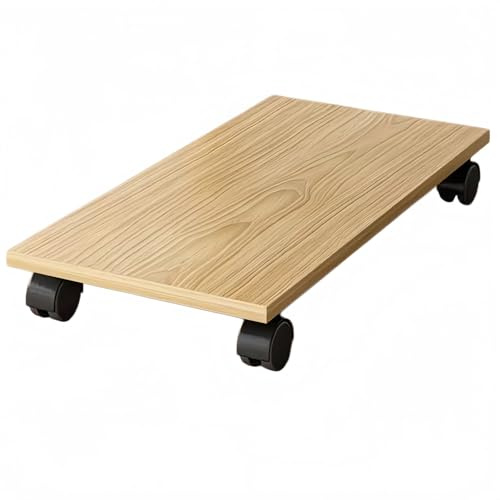 GAOXLSM Carro Impresora móvil Resistente, Ruedas 360° bloqueables, Soporte Oficina hogar y Plantas(Natural,15.35in*17.32in(39cm*44cm))