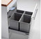 WESCO Pullboy Vario Einbauabfallsammler alugrau mit Komplettdeckel und Einlegematte