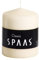 Spaas - Candela a colonna senza profumo, 80/100 mm, 40 ore, colore: Avorio