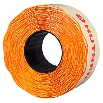 30 Rollen Preisetiketten 26x12 leucht-orange permanent | 45.000 Etiketten | Preisauszeichner Etiketten | Auszeichner Etiketten | HUTNER