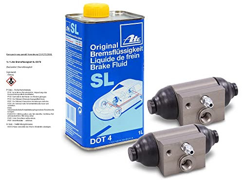 2x Radbremszylinder Trommelbremse hinten links oder rechts Ø 20,64 + 1x 250 ml ATE Bremsflüssigkeit Brake Fluid SL DOT 4