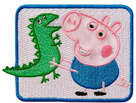 Mono Quick - Peppa Wutz Applikationen, Bügelbild Aufnäher Iron on Patch, Peppa Pig, George (18375 - George)