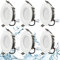 Recessed LED Ceiling Light, IP65 Soffit Bathroom Lights Ceiling, 7W LED Waterproof Spotlights Downlight for Bathroom Shower Kitchen, Cut Φ70-90mm Hole, 6 Pack [3000K Warm White]