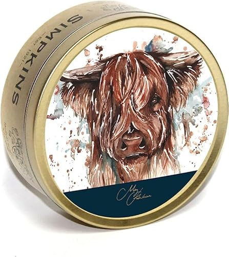 Simpkins Meg Hawkins Mixed Fruit Travel Sweets Drops 175g - Highland Cow Tin (3 Pack) in Premier Life Store Box