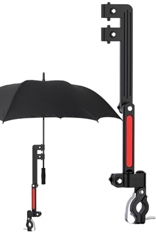 Paragüero para cochecito, pinza para paraguas de cochecito | Soporte de sombrilla para carro - Soporte de paraguas ajustable, soporte de conector de paraguas para sillas de ruedas, marcha