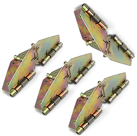 Hinges,Door Hinge,4 Pieces/Spring Cross Hinge,Folding Butterfly Hinge,Suitable for Folding Table(A)