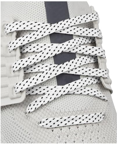 Endoto Cordones para ON CloudMonster Zapatillas, 7mm Planos Repuesto Cordón Laces para Running Sneaker - Blanco con Puntos Negros, 41 pulgadas