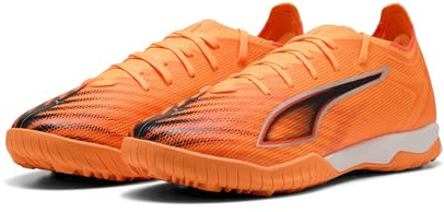 PUMA Ultra 6 Match TT, Zapatillas de fútbol Unisex Adulto, Heat Fire Negro Rojo Brillante, 40.5 EU