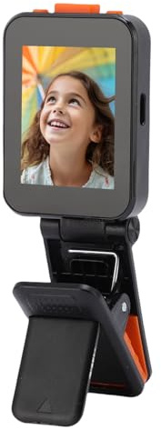 Telefon Bakåt Kamera Skärm, 2 Tum 1080p HD Trådlös Selfie Monitor Skärm med Bluetooth -fjärrkontroll, Fällbar Klämma, Bärbar Design
