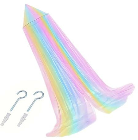 Toldo grande para cama de bebé, mosquitera para cunas con patrón de arco iris, decoración de guardería, cortina de tul para cama de princesa