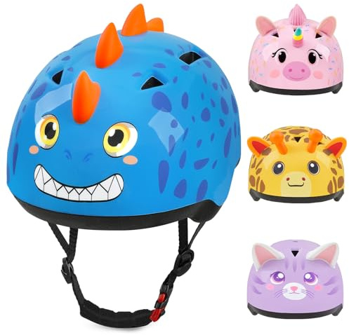 Toddler Bike Helmet, Baby Infant Bike Helmet for Toddlers Age 1-3, Adjustable Toddler Helmets for Scooter Cycling, Cute Kids Bicycle Helmets for Boys Girls