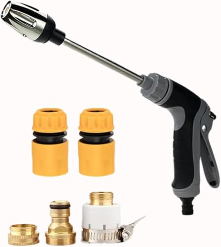 Aquoxis pressure washer,Blast Away Dirt Instantly Stainless Steel Universal Hose Fit, Tool Free Install for Patio Car High Pressure,Hose Attachment for Garden, Outdoor,Car Washing(No hose)