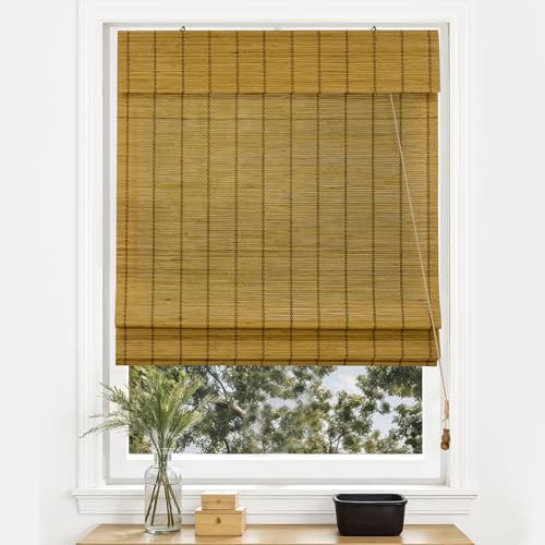 Victoria M. Store Bateau en Bambou, Protection Solaire Protection visuelle Store à enroulement à tirage latéral pour Fenêtres et Portes 60 x 160 cm Marron