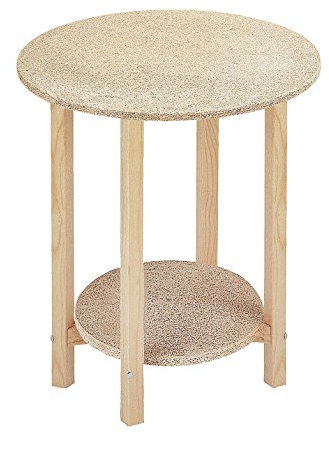 Aranaz | Mesa Camilla Gazte Redonda | Madera de Pino | Tablero Aglomerado | Mesa de Salon, Cocina o Terraza | Desmontable | Ideal para Invierno y Verano | Sin Barnizar | Mesas Color Madera | 45x75cm