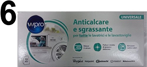Avkalker avkalkare avkalkare tvättmaskin och diskmaskin Ariston Indesit Whirlpool 12 påsar x 6 lådor