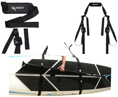 Cukol Correa de Transporte para Tablas de Remo, Tablas de Surf, Longboards y Kayaks, Sup Carry Strap Soporte de Transporte Ajustable, Accesorios Acolchados Sobre el Hombro Sling para Tabla de Surf