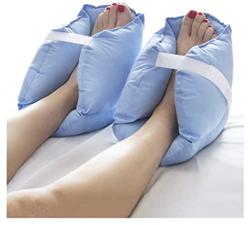 LJBOZ Soporte para El Talón del Pie, Cómoda Descompresión Anti-decúbito Protector, Patucos Antiescaras para Las Personas Mayores, Almohadillas de Talón Textura Suave